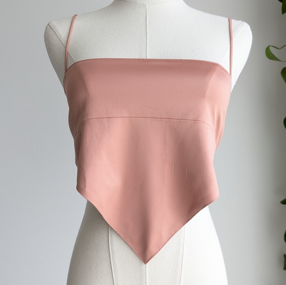 Danielle Bernstein Satin Scarf Tank